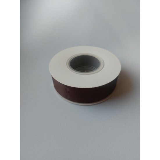 Лента репсовая премиум 2,5 см*20 ярд шоколадный №136, цена за катушку